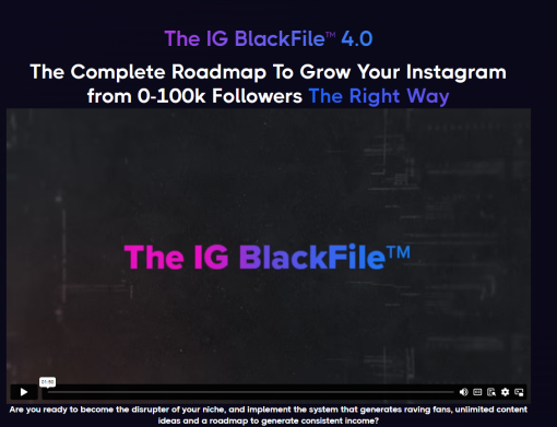 The IG BlackFile 4.0 by HeyDominik